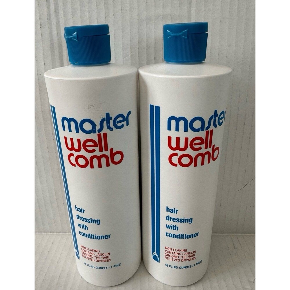 Pack of 2 Master Well Comb Conditioning Hair Dressing 16 oz New